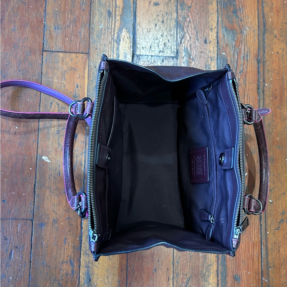 Coach Crosby Carryall* Oxblood and Exotic Leather Trim - Picture 5 of 16